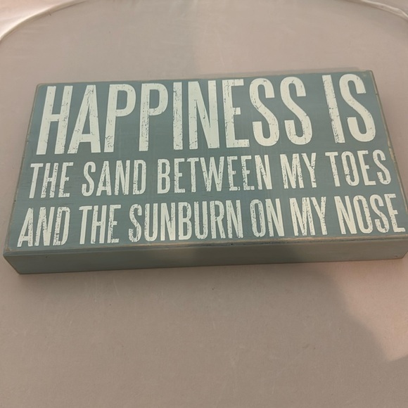 Beachcombers Other - Happiness is Sand Between My Toes Wood 16 x 9 Inch Wall Plaque Decor